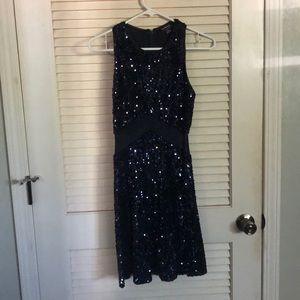 Navy blue sequin dress